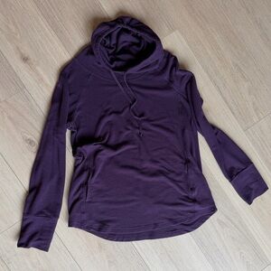 Purple Cowl-neck Sweatshirt with pockets